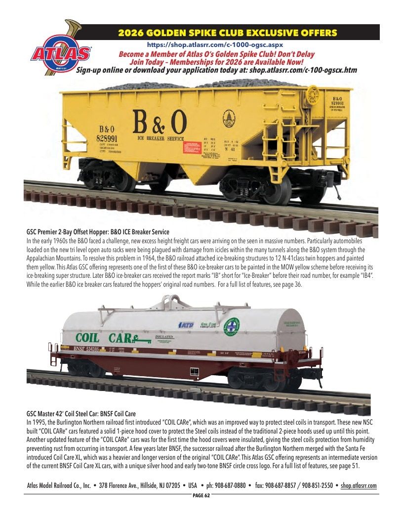 Atlas Model Railroad Model Railroad Catalog Weekly Ad January 1 - December 31, 2026
