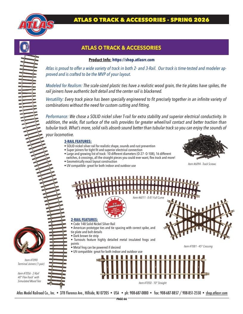 Atlas Model Railroad Model Railroad Catalog Weekly Ad January 1 - December 31, 2026