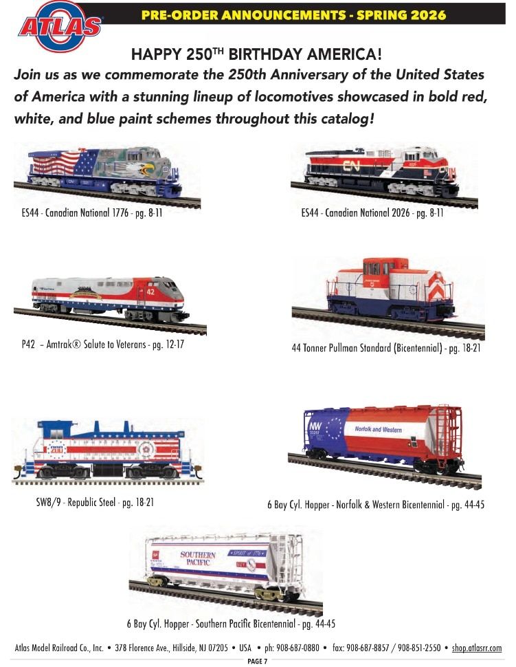 Atlas Model Railroad Model Railroad Catalog Weekly Ad January 1 - December 31, 2026