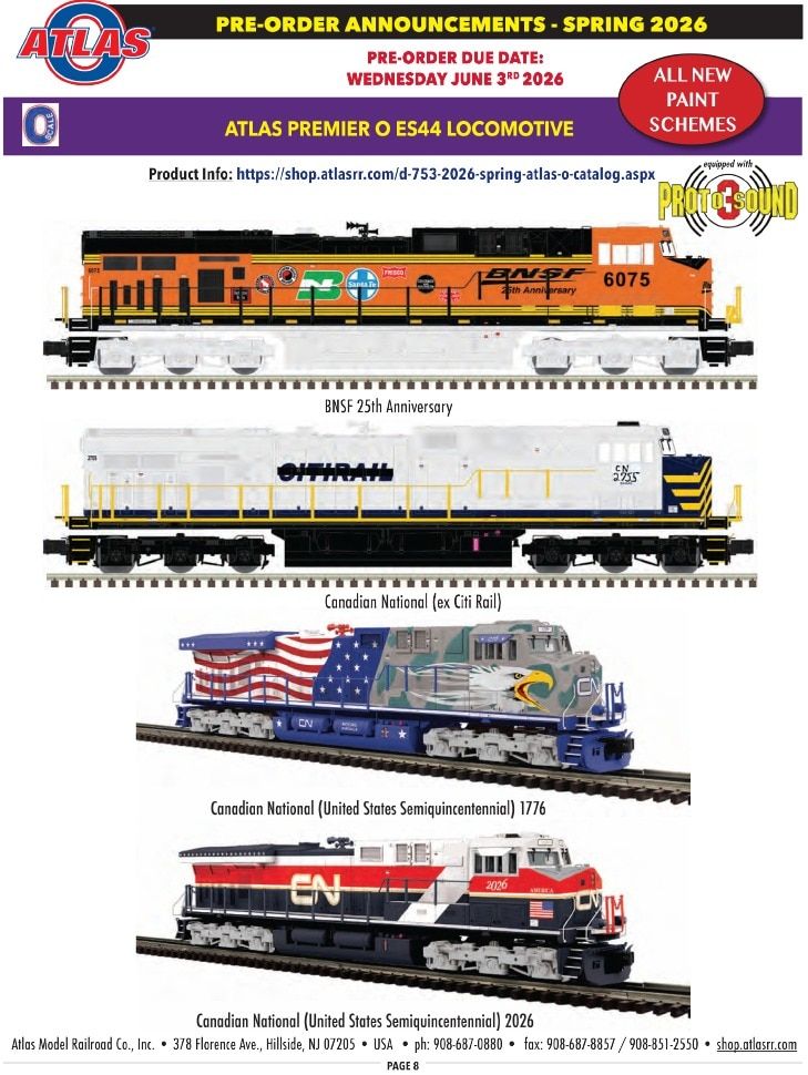 Atlas Model Railroad Model Railroad Catalog Weekly Ad January 1 - December 31, 2026
