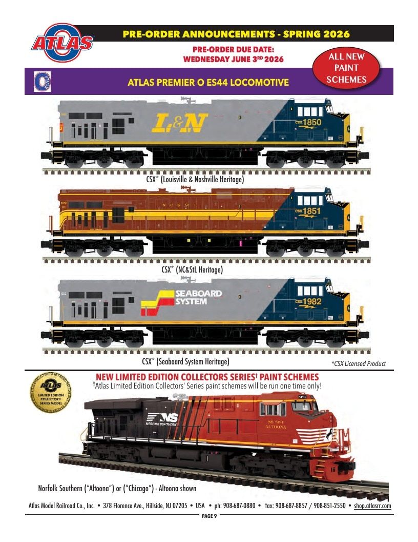 Atlas Model Railroad Model Railroad Catalog Weekly Ad January 1 - December 31, 2026