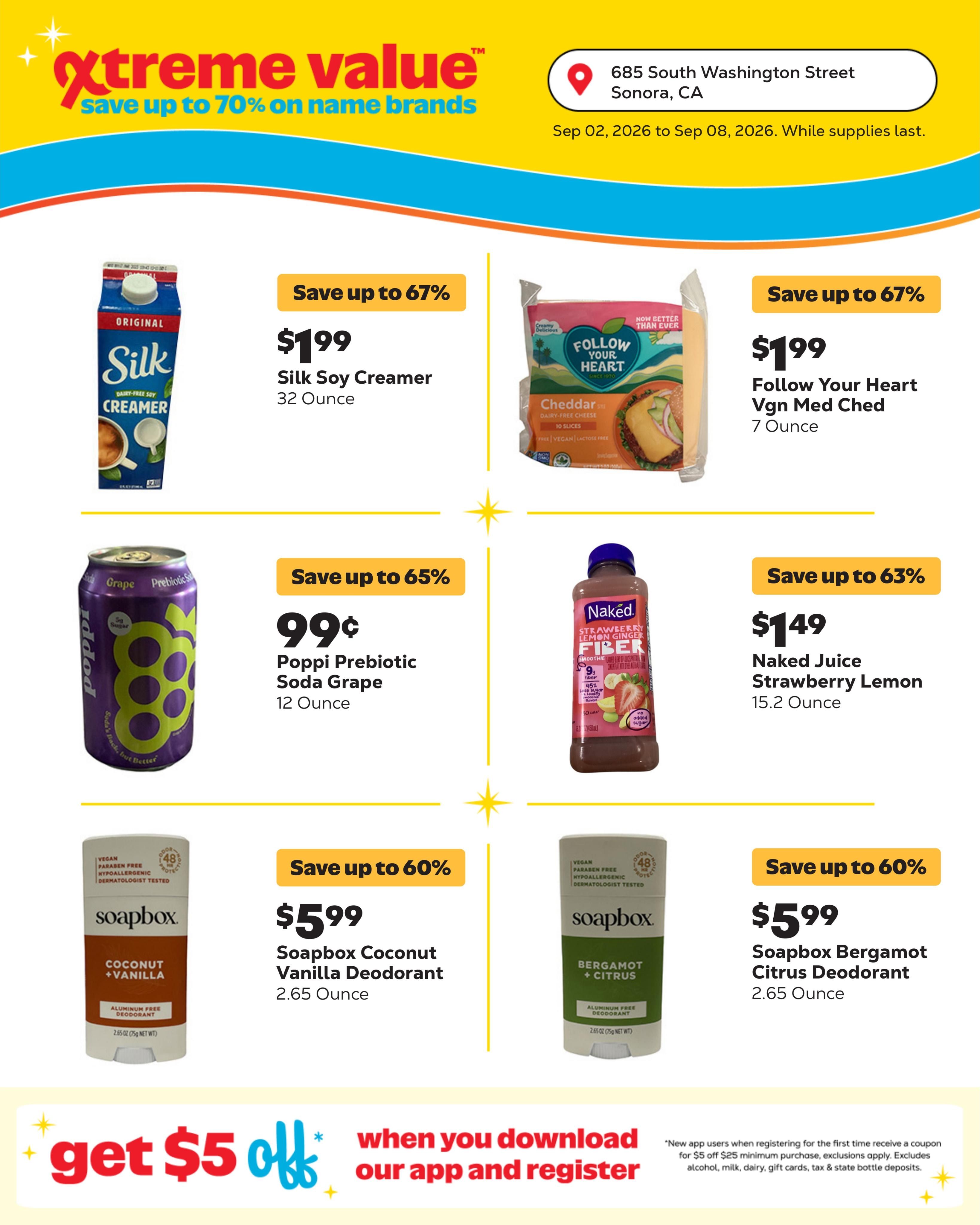 Grocery Outlet (Arnold Area, CA) Weekly Ad September 2 - 8, 2026