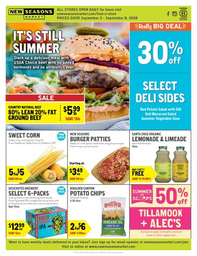 New Seasons Market Weekly Ad September 2 - 8, 2026