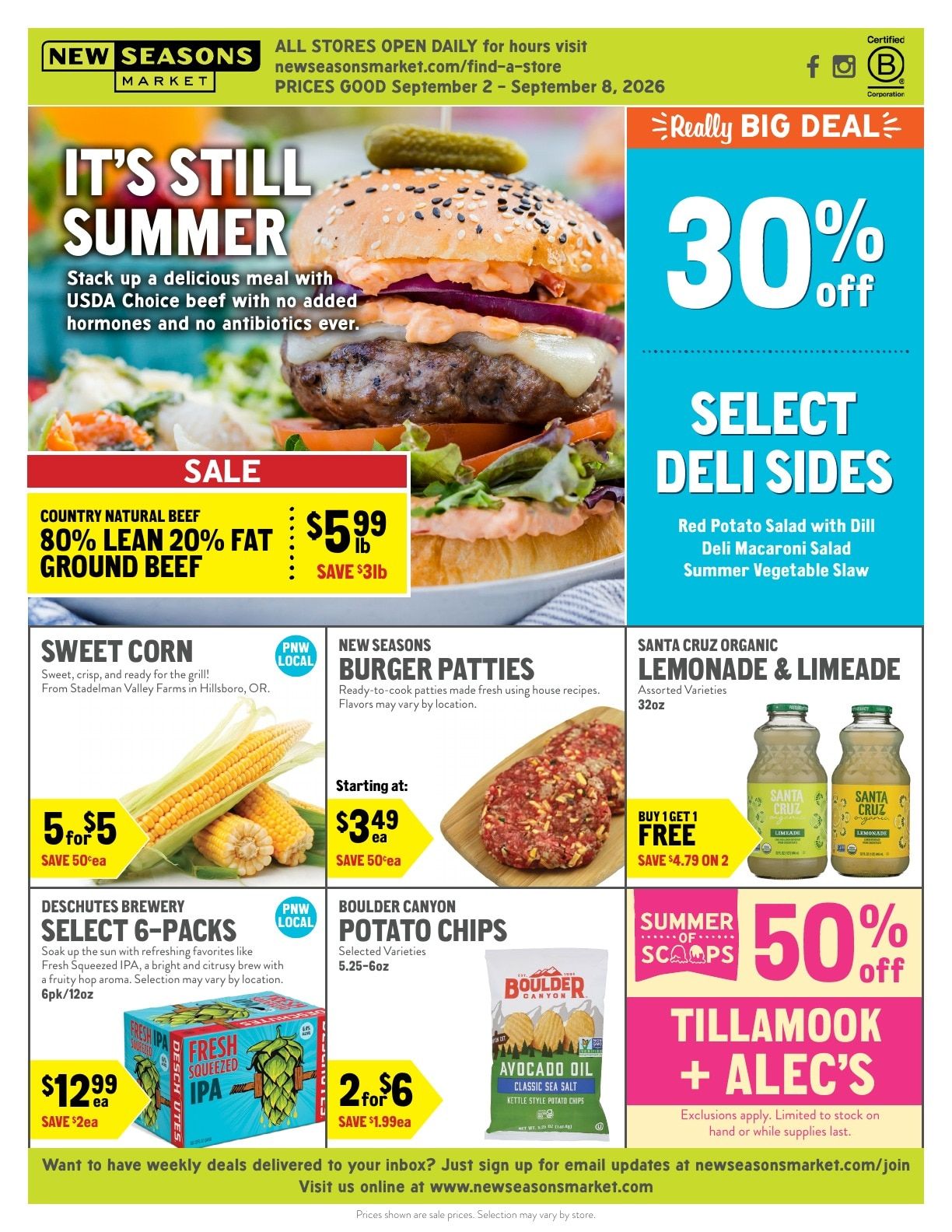 New Seasons Market Weekly Ad September 2 - 8, 2026