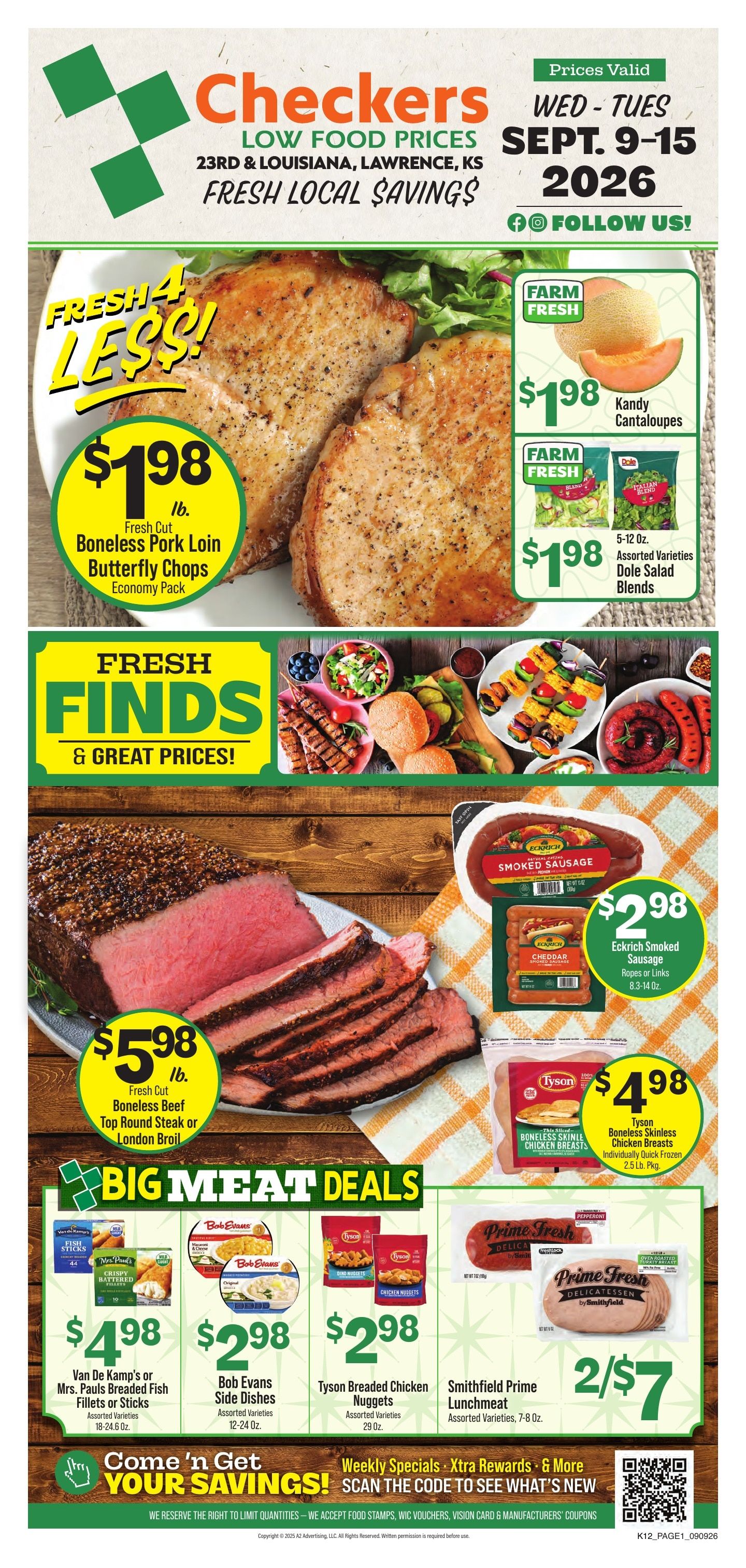 Checkers Foods Weekly Ad September 9 - 15, 2026