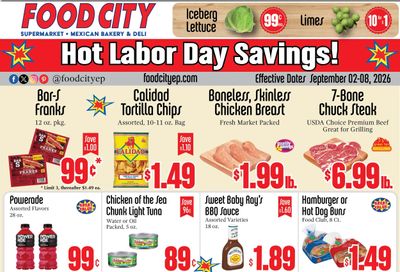 Food City El Paso Weekly Ad September 2 - 8, 2026