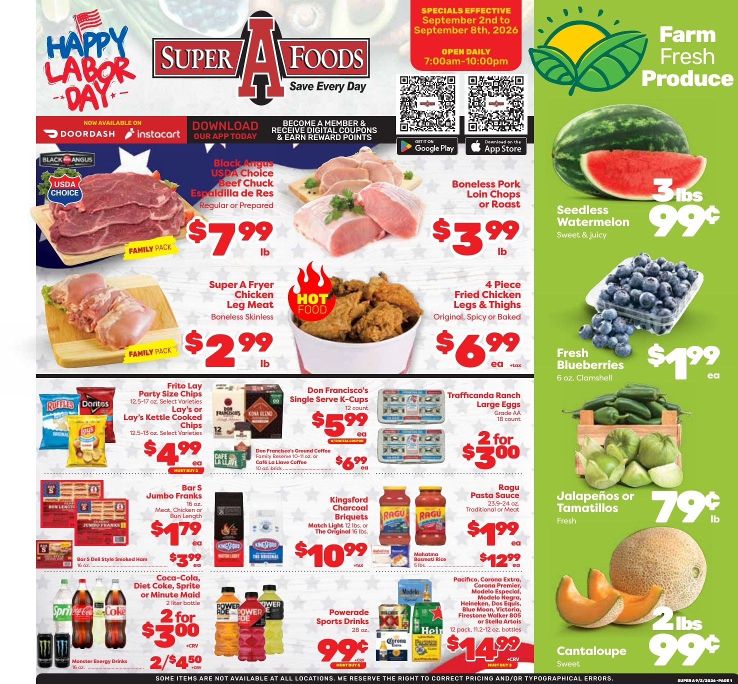 Super A Foods Weekly Ad September 2 - 8, 2026