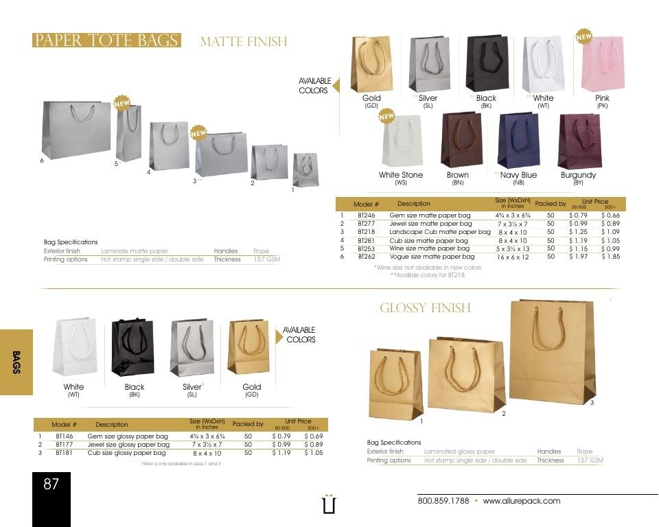 Allure Pack Packaging Catalog Weekly Ad January 1 - December 31, 2026