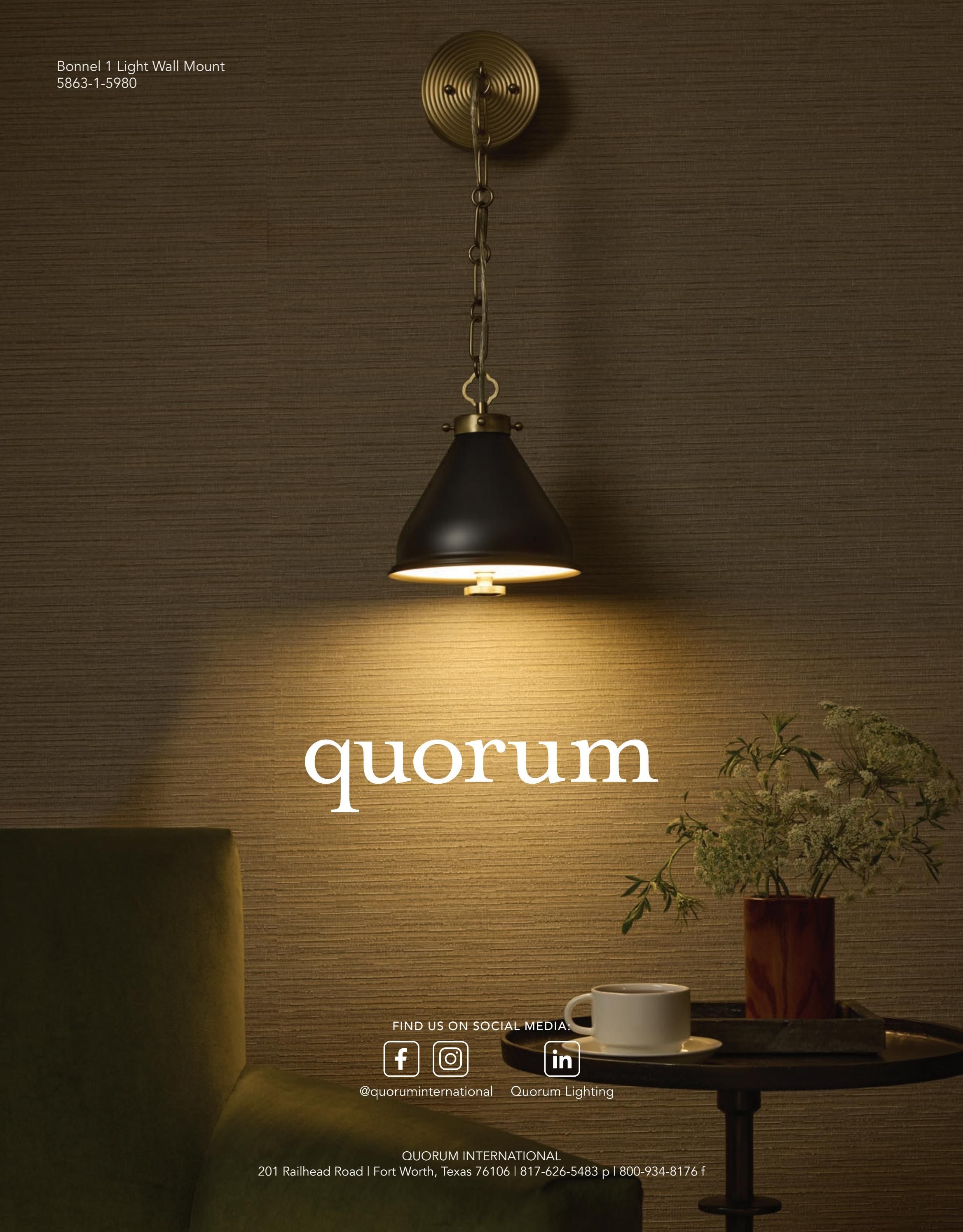 Quorum International Spring Lighting Lookbook Weekly Ad January 1 - December 31, 2026
