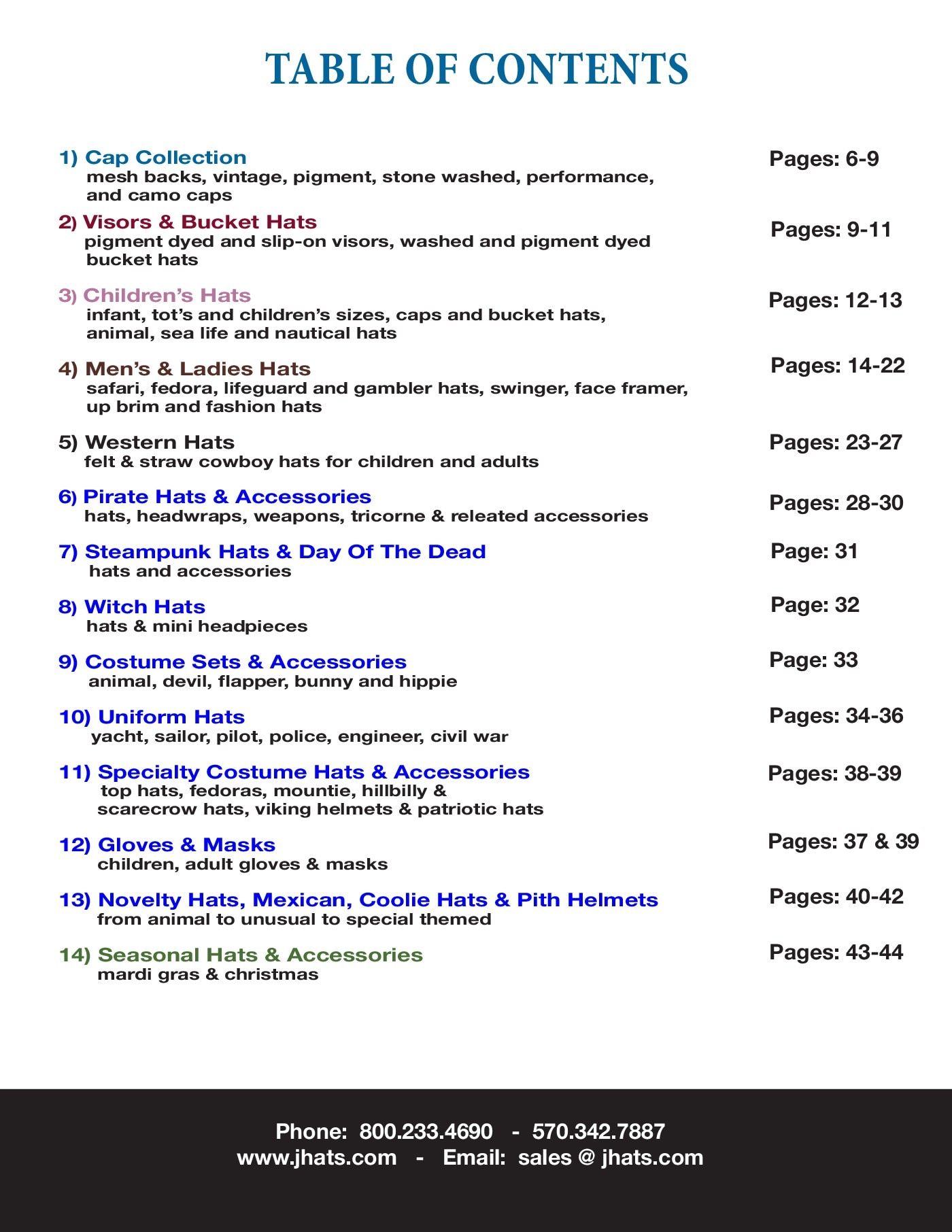 Jacobson Hat Company Hats and Costumes Catalog Weekly Ad January 1 - December 31, 2026