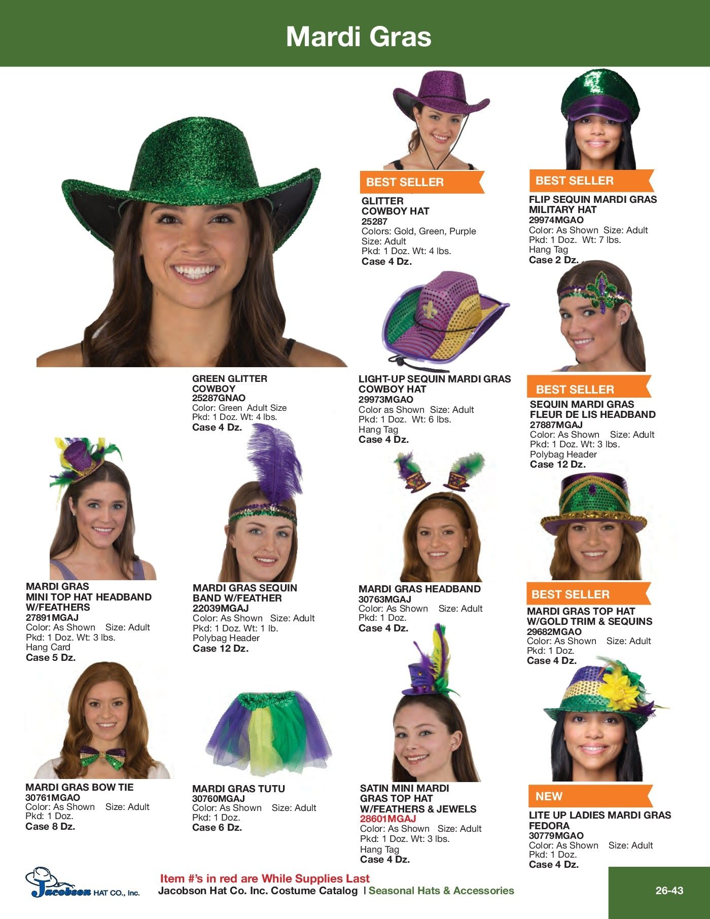 Jacobson Hat Company Hats and Costumes Catalog Weekly Ad January 1 - December 31, 2026