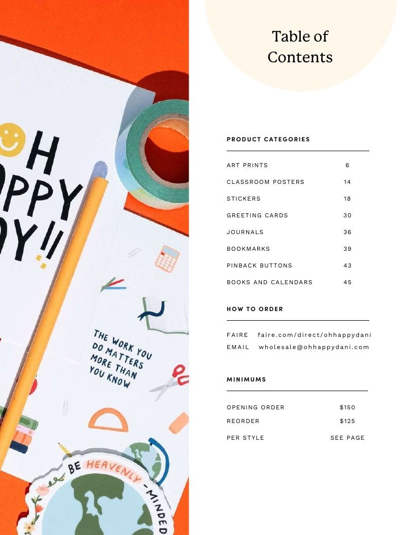 Oh Happy Dani Wholesale Paper Goods Catalog Weekly Ad January 1 - December 31, 2026