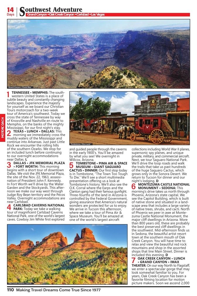 Christian Tours Travel Adventures Catalog Weekly Ad January 1 - December 31, 2026