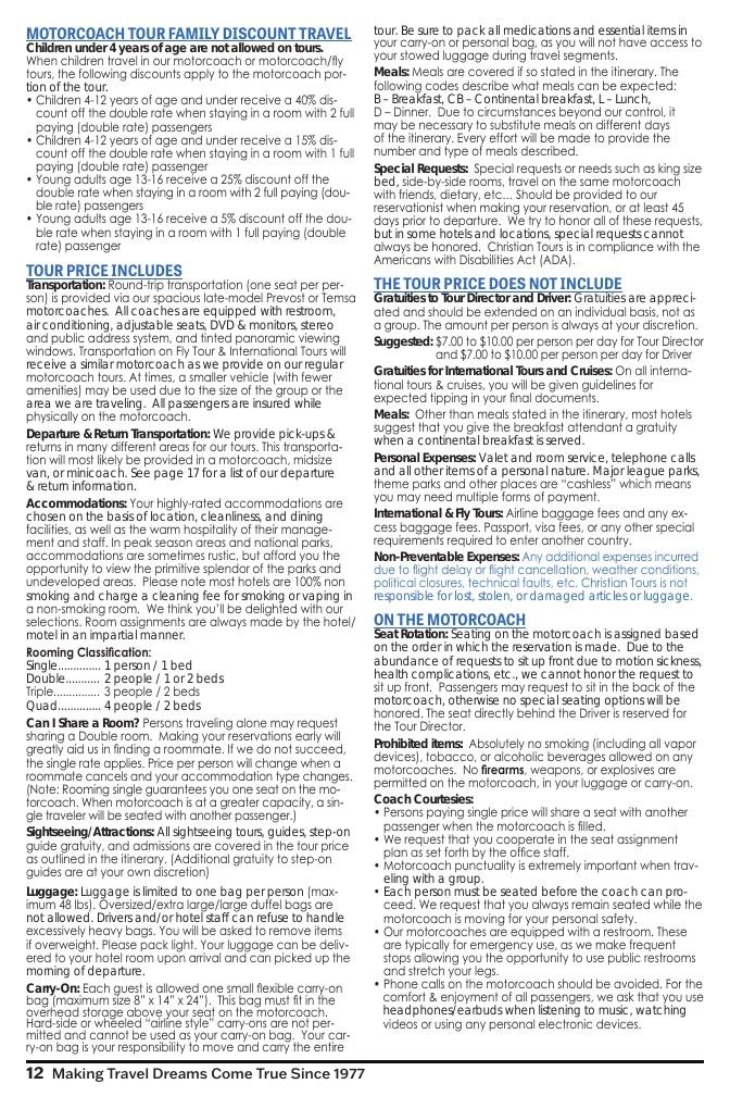 Christian Tours Travel Adventures Catalog Weekly Ad January 1 - December 31, 2026