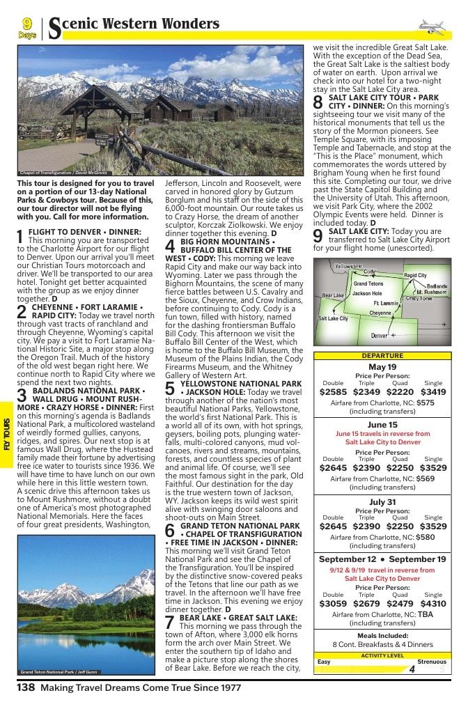Christian Tours Travel Adventures Catalog Weekly Ad January 1 - December 31, 2026