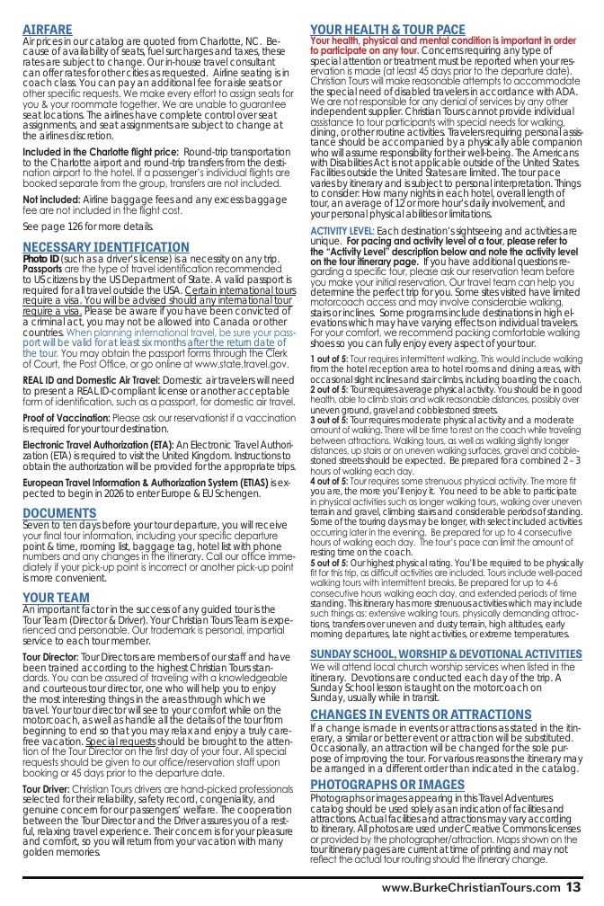 Christian Tours Travel Adventures Catalog Weekly Ad January 1 - December 31, 2026