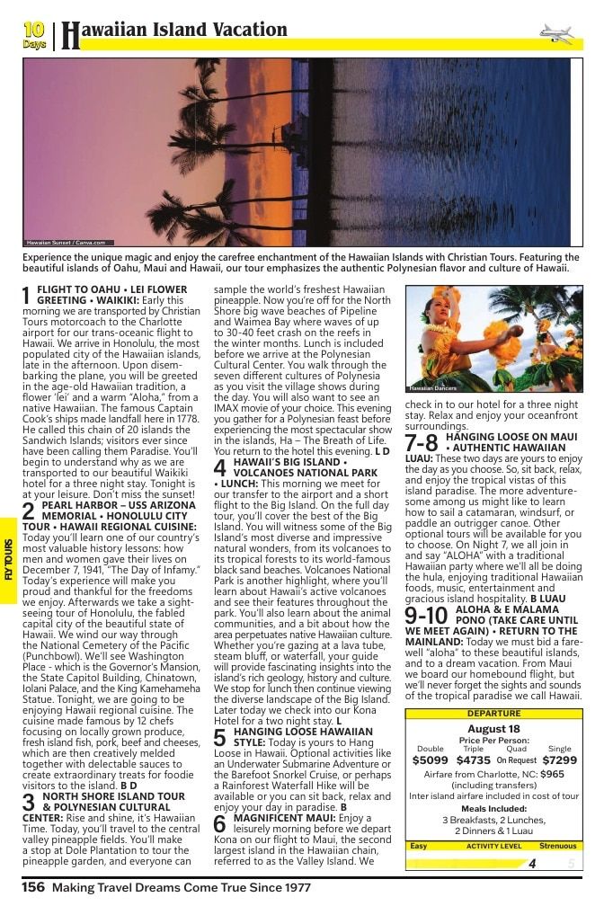 Christian Tours Travel Adventures Catalog Weekly Ad January 1 - December 31, 2026