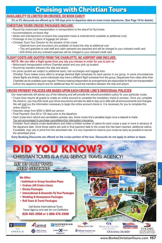 Christian Tours Travel Adventures Catalog Weekly Ad January 1 - December 31, 2026