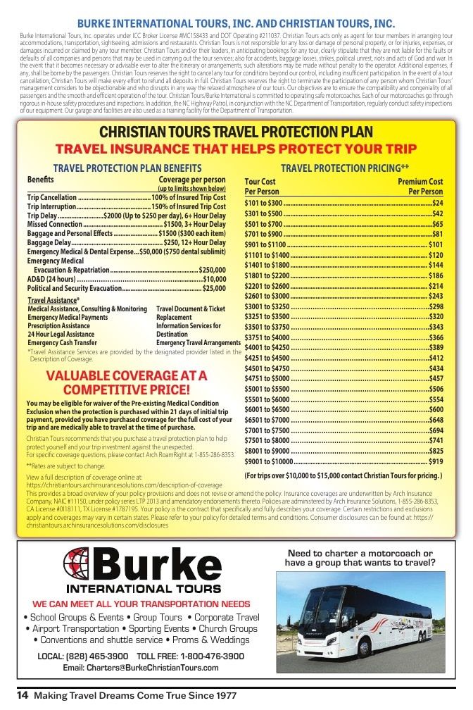Christian Tours Travel Adventures Catalog Weekly Ad January 1 - December 31, 2026