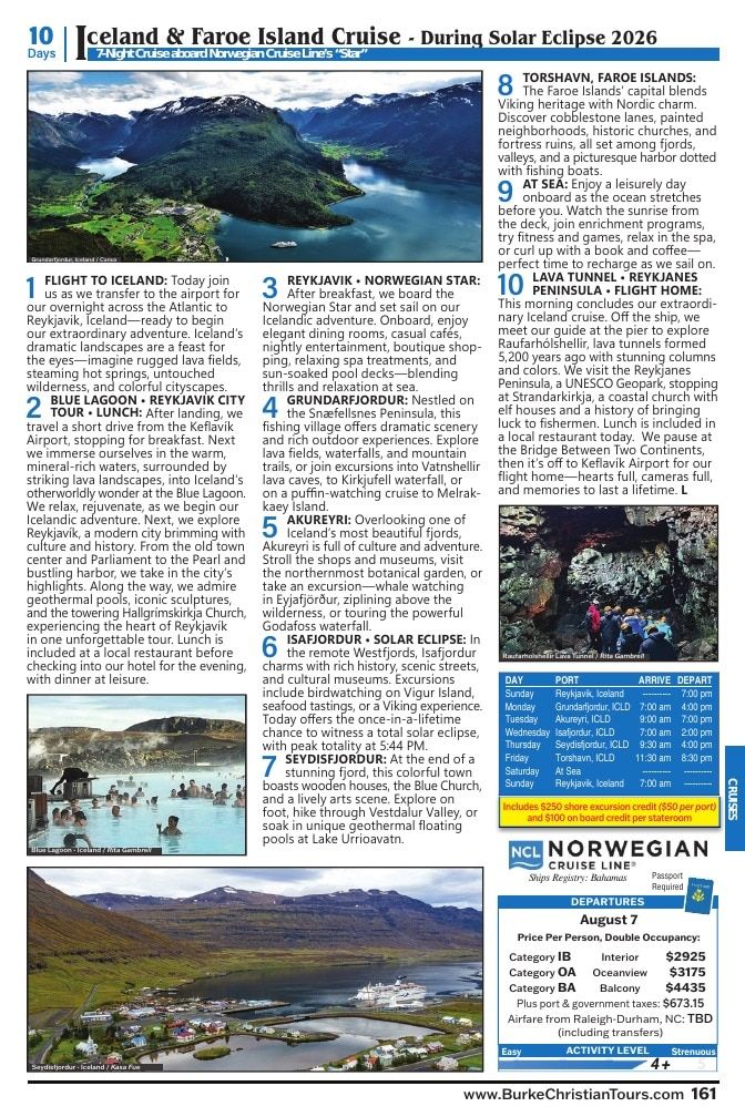 Christian Tours Travel Adventures Catalog Weekly Ad January 1 - December 31, 2026