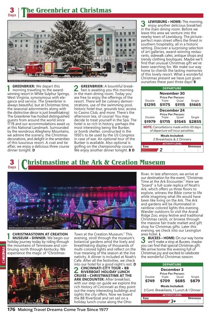 Christian Tours Travel Adventures Catalog Weekly Ad January 1 - December 31, 2026