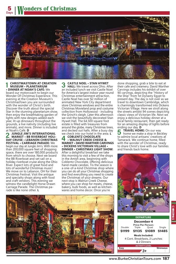 Christian Tours Travel Adventures Catalog Weekly Ad January 1 - December 31, 2026