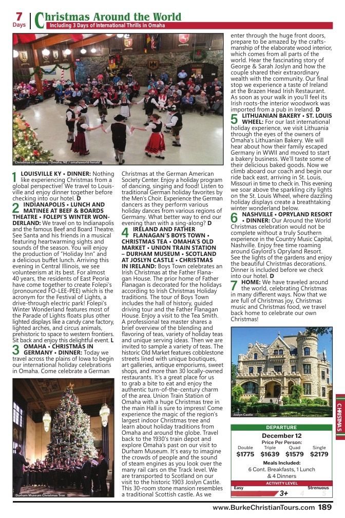 Christian Tours Travel Adventures Catalog Weekly Ad January 1 - December 31, 2026
