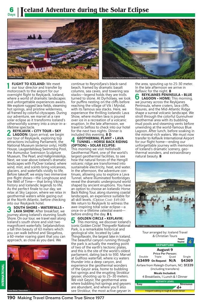 Christian Tours Travel Adventures Catalog Weekly Ad January 1 - December 31, 2026