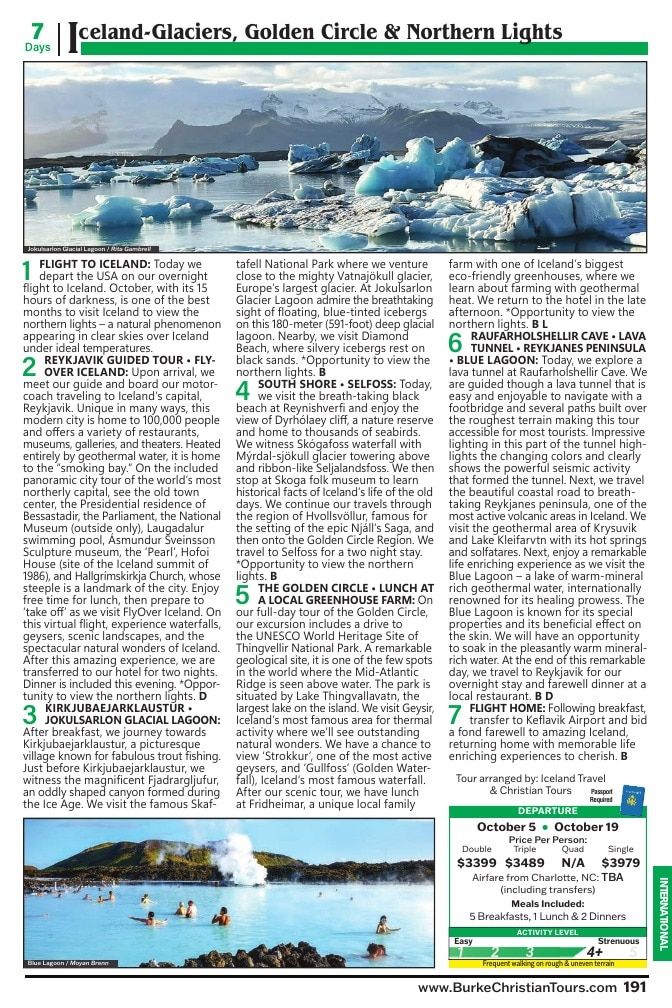 Christian Tours Travel Adventures Catalog Weekly Ad January 1 - December 31, 2026