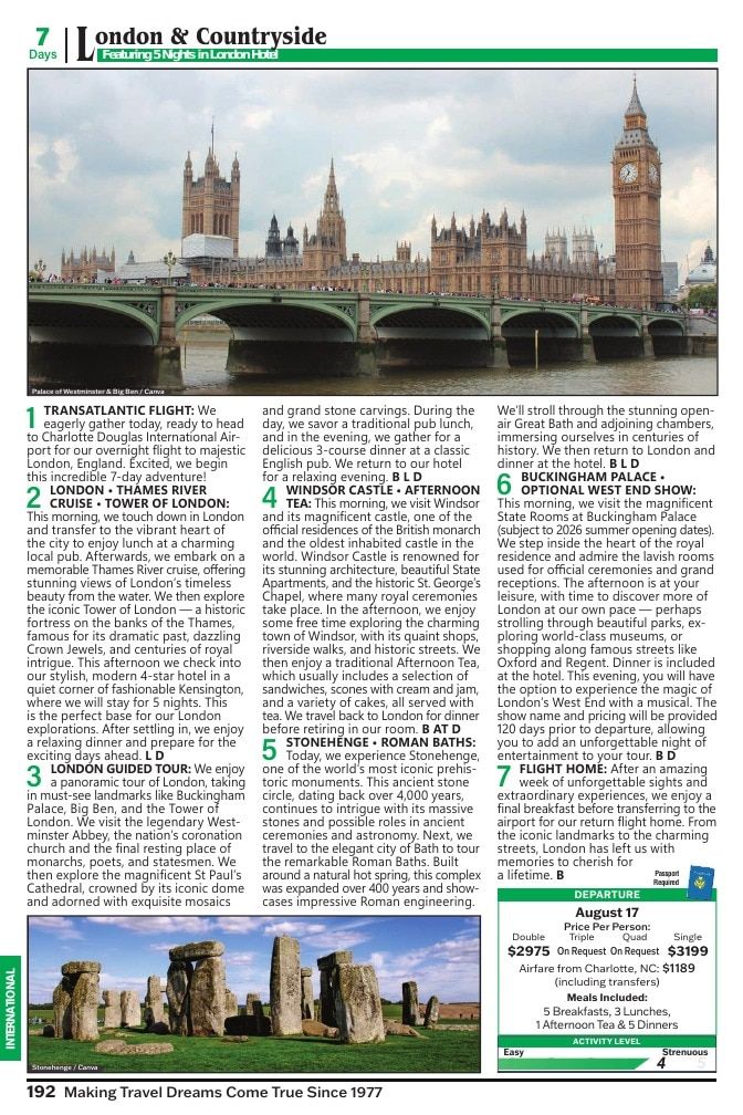 Christian Tours Travel Adventures Catalog Weekly Ad January 1 - December 31, 2026