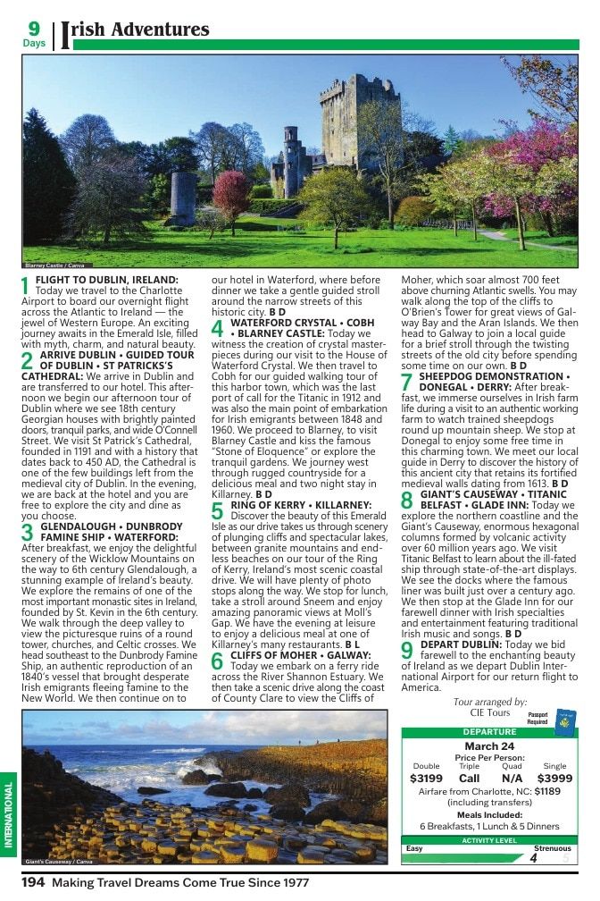 Christian Tours Travel Adventures Catalog Weekly Ad January 1 - December 31, 2026