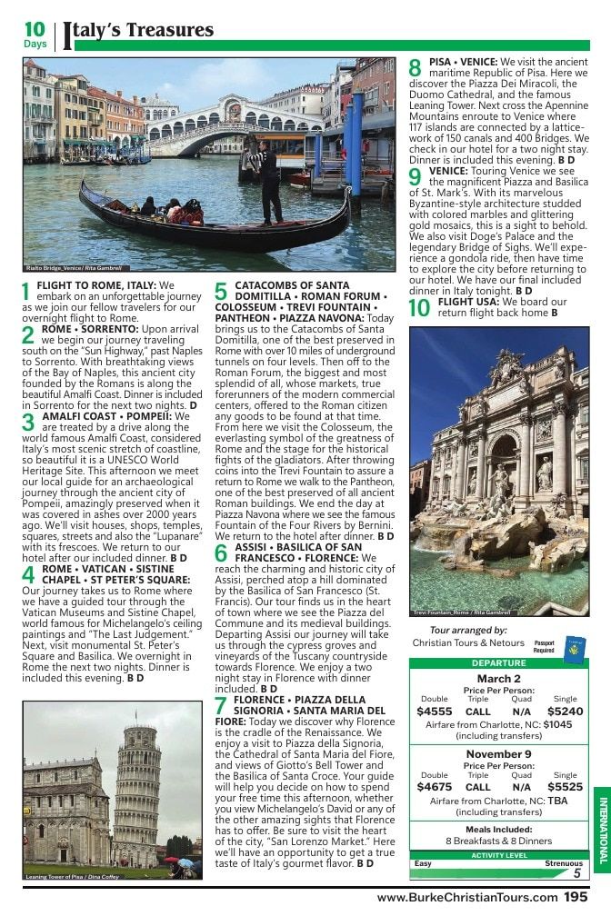 Christian Tours Travel Adventures Catalog Weekly Ad January 1 - December 31, 2026