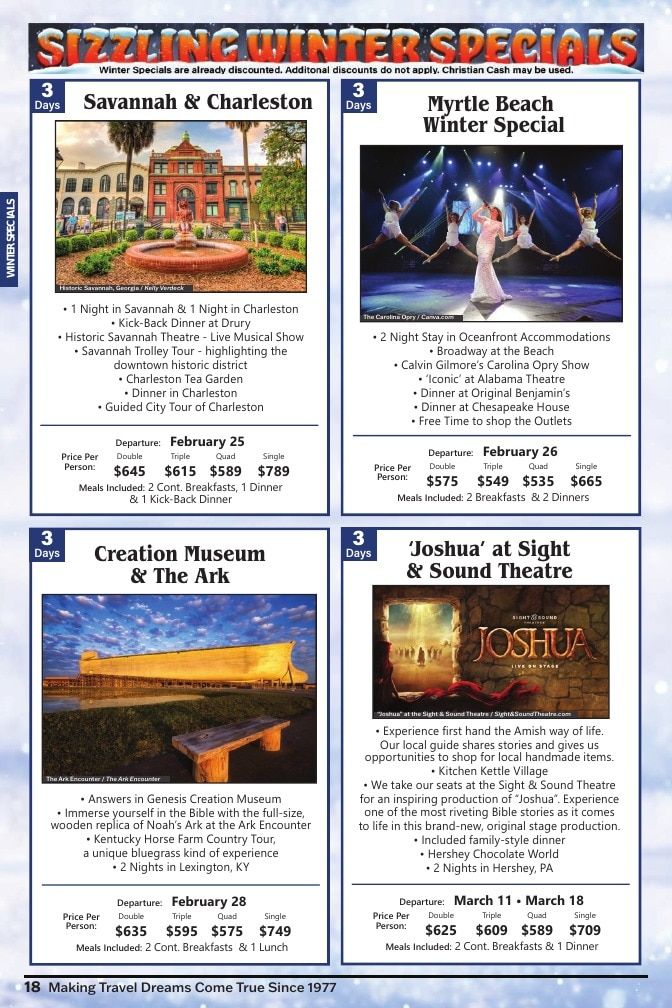 Christian Tours Travel Adventures Catalog Weekly Ad January 1 - December 31, 2026