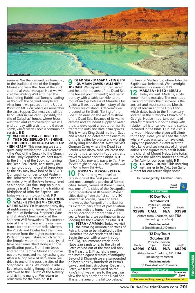 Christian Tours Travel Adventures Catalog Weekly Ad January 1 - December 31, 2026