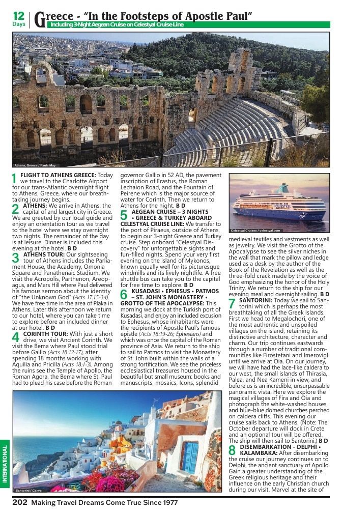 Christian Tours Travel Adventures Catalog Weekly Ad January 1 - December 31, 2026