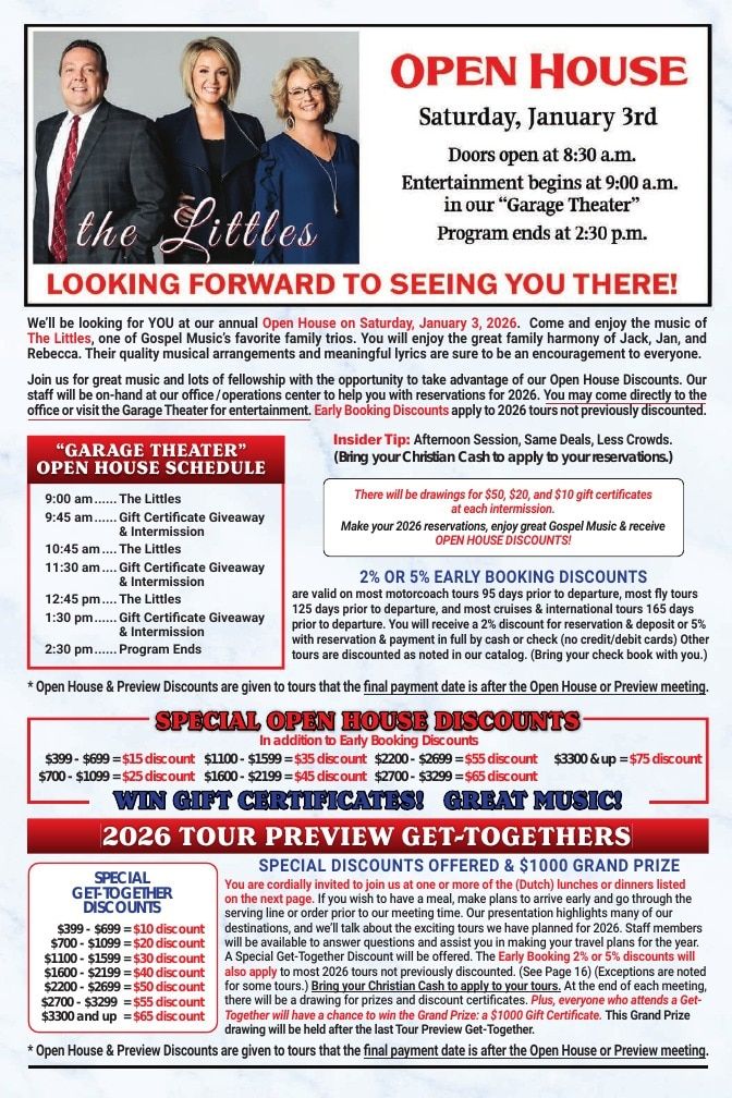 Christian Tours Travel Adventures Catalog Weekly Ad January 1 - December 31, 2026