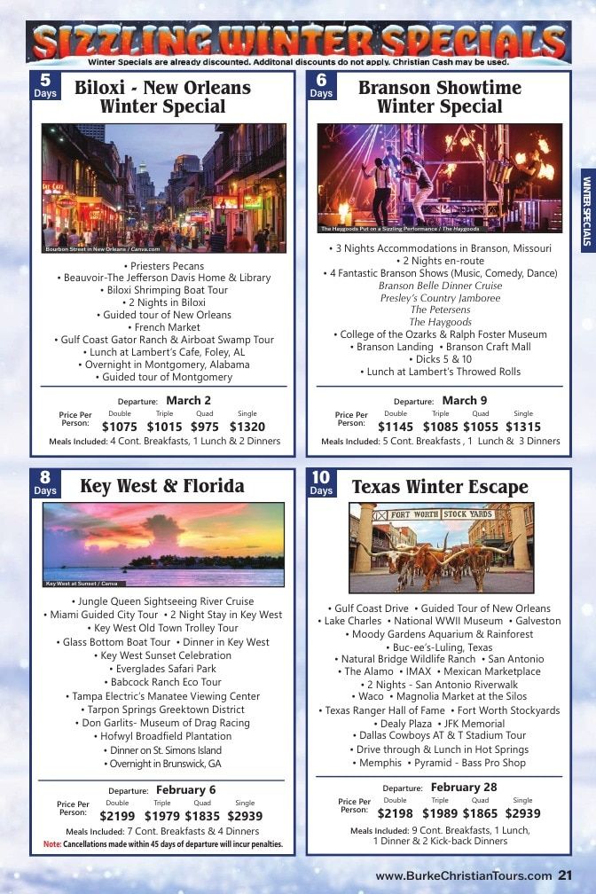 Christian Tours Travel Adventures Catalog Weekly Ad January 1 - December 31, 2026