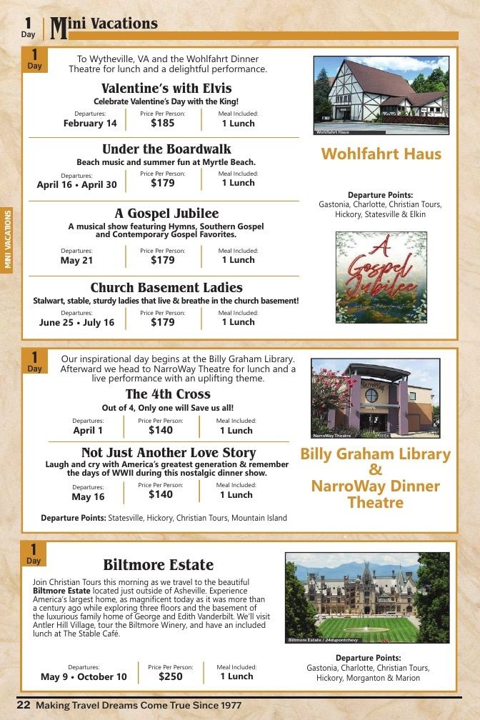Christian Tours Travel Adventures Catalog Weekly Ad January 1 - December 31, 2026