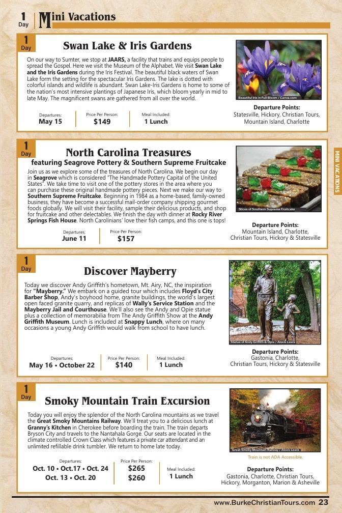 Christian Tours Travel Adventures Catalog Weekly Ad January 1 - December 31, 2026