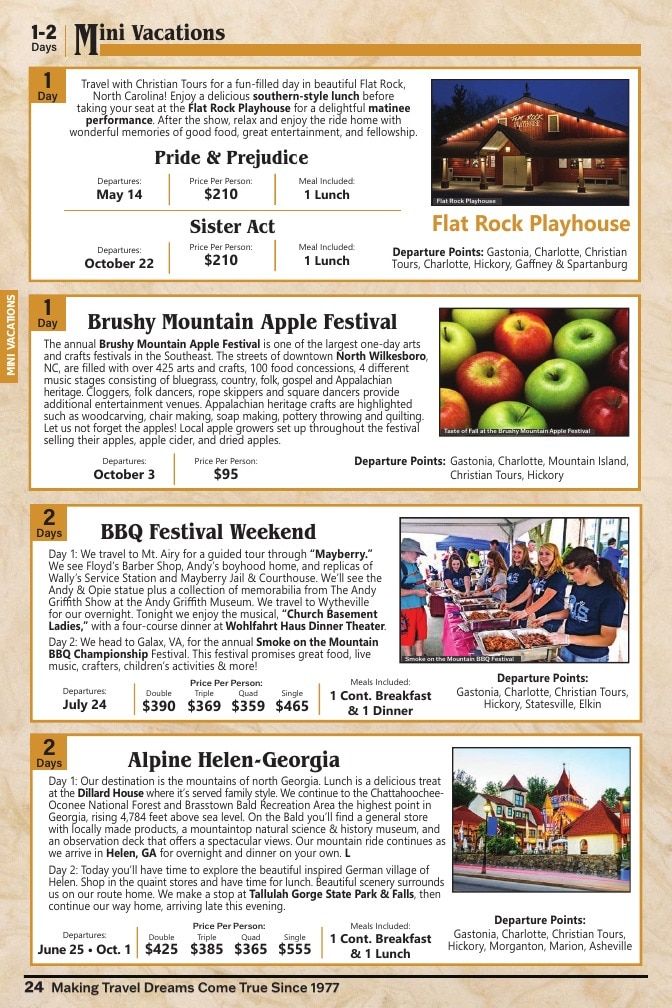 Christian Tours Travel Adventures Catalog Weekly Ad January 1 - December 31, 2026