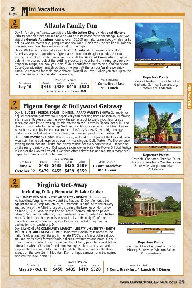 Christian Tours Travel Adventures Catalog Weekly Ad January 1 - December 31, 2026