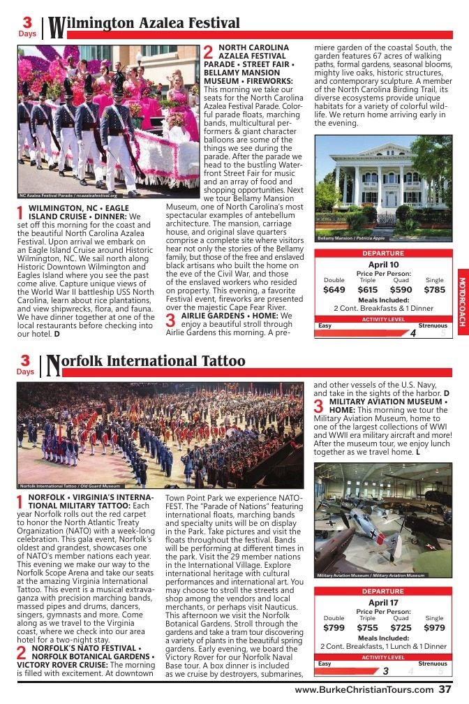 Christian Tours Travel Adventures Catalog Weekly Ad January 1 - December 31, 2026