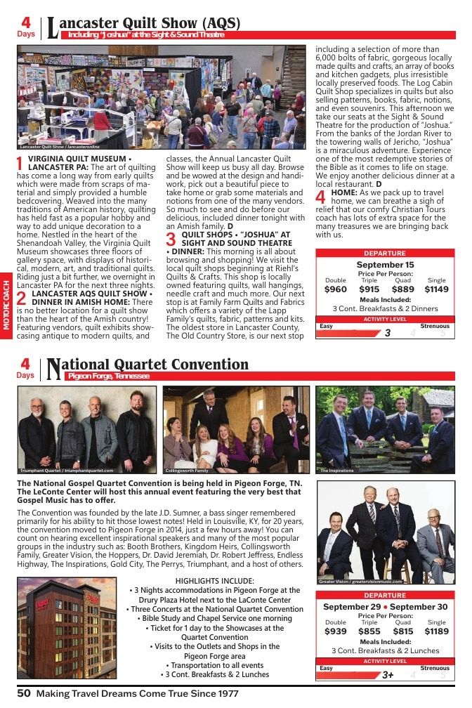 Christian Tours Travel Adventures Catalog Weekly Ad January 1 - December 31, 2026