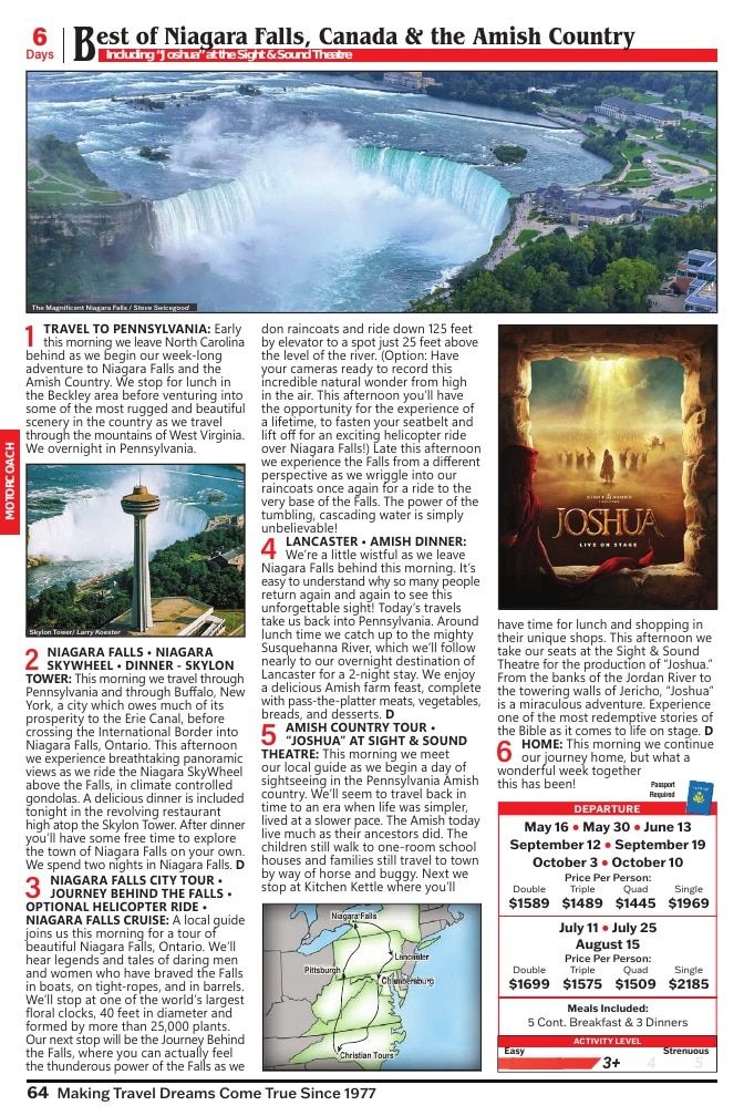 Christian Tours Travel Adventures Catalog Weekly Ad January 1 - December 31, 2026