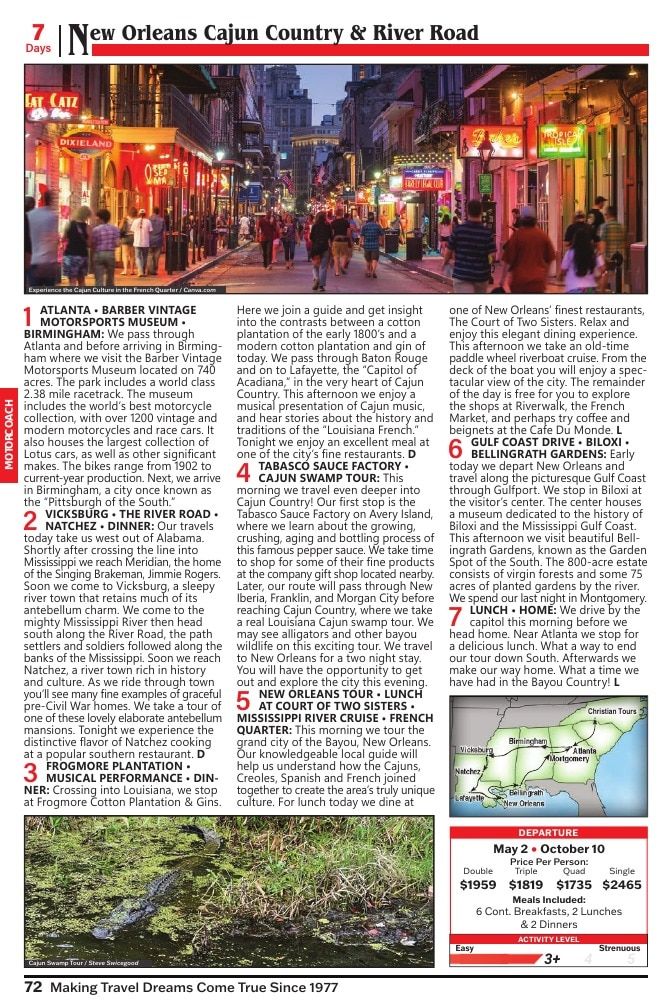 Christian Tours Travel Adventures Catalog Weekly Ad January 1 - December 31, 2026