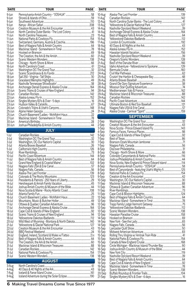 Christian Tours Travel Adventures Catalog Weekly Ad January 1 - December 31, 2026