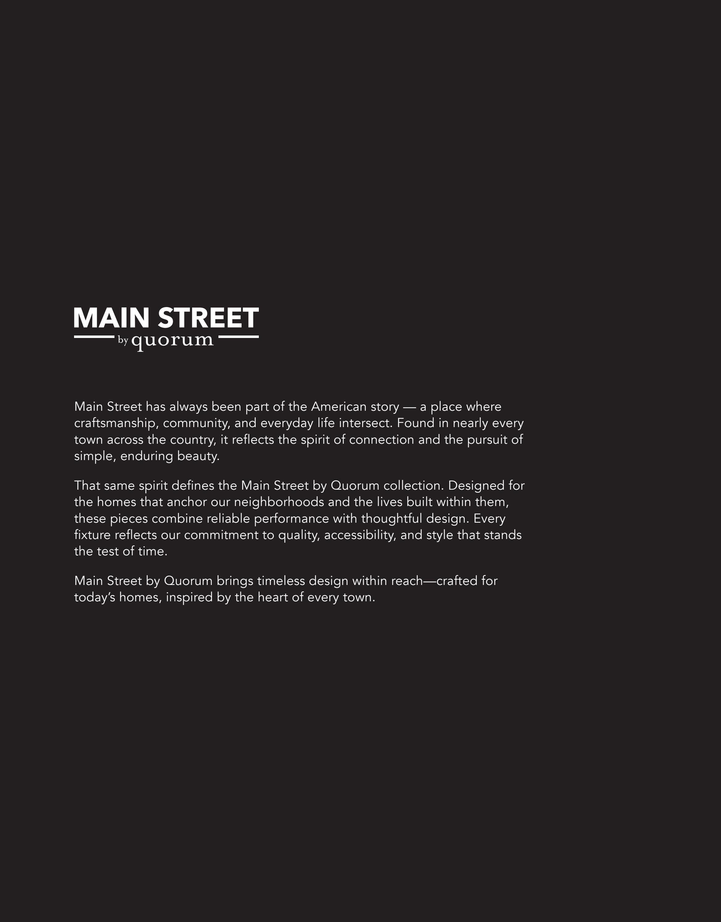Main Street by Quorum Lighting Catalog Weekly Ad January 1 - December 31, 2026
