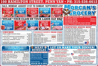 Morgan's Grocery (Penn Yan, NY) Weekly Ad August 31 - September 6, 2026