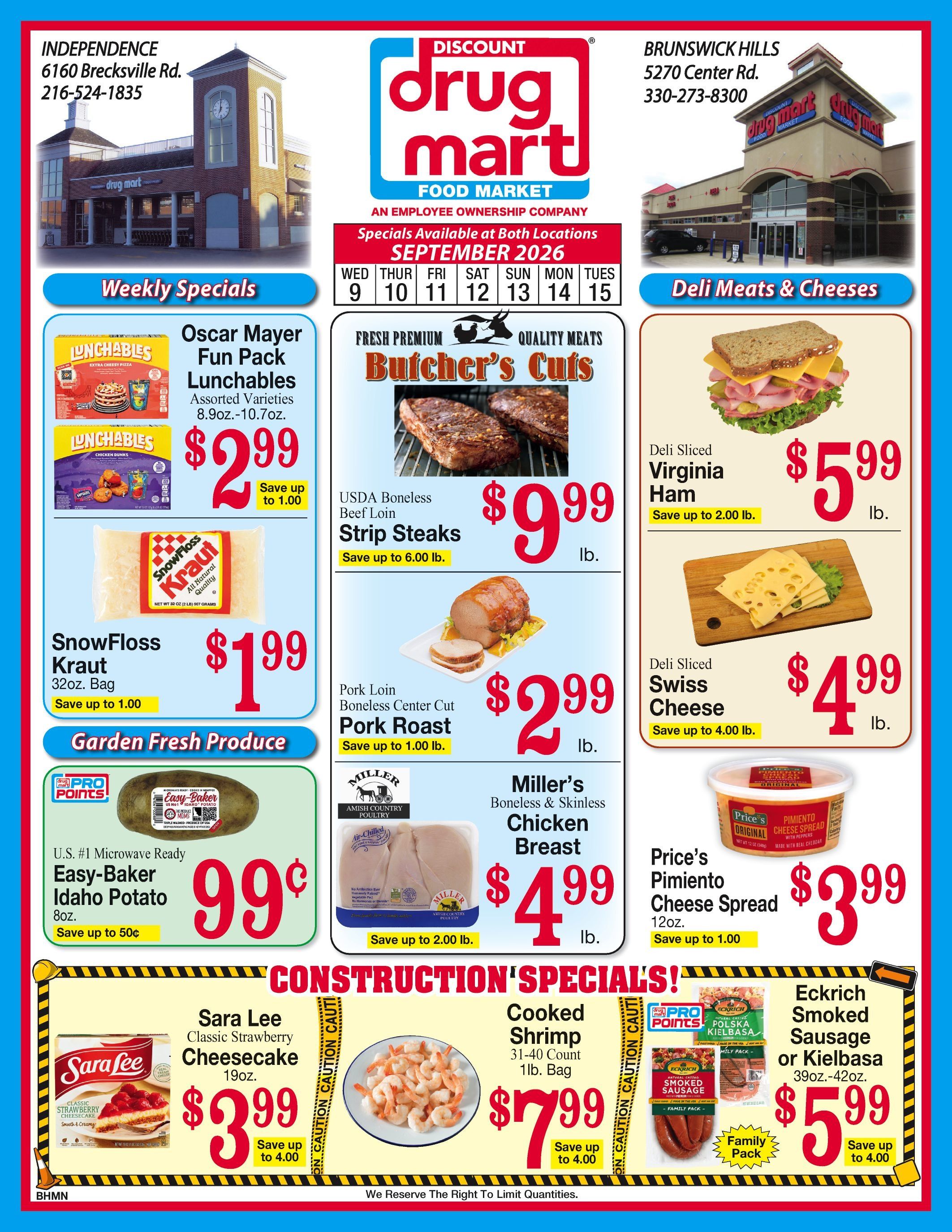 Discount Drug Mart (Ohio) Weekly Ad September 9 - 15, 2026