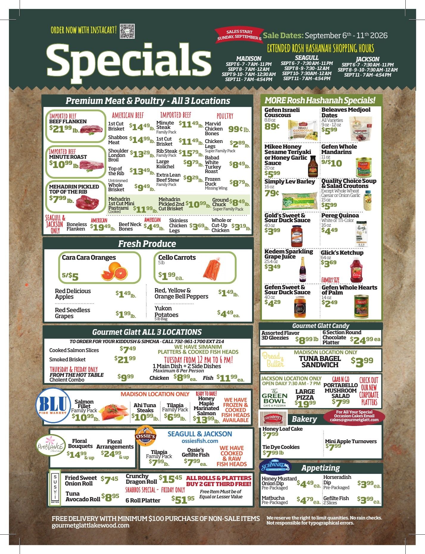 Gourmet Glatt (New Jersey) Weekly Ad September 5 - 11, 2026